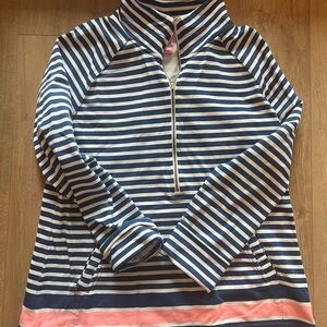 Lilly Pulitzer Navy and White Striped Pullover